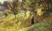 Theodore Clement Steele Berry Picker china oil painting artist